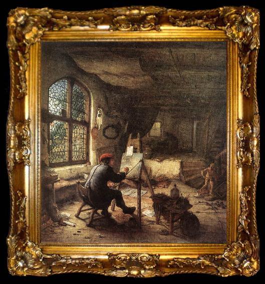 framed  OSTADE, Adriaen Jansz. van The Painter in His Studio sg, ta009-2
